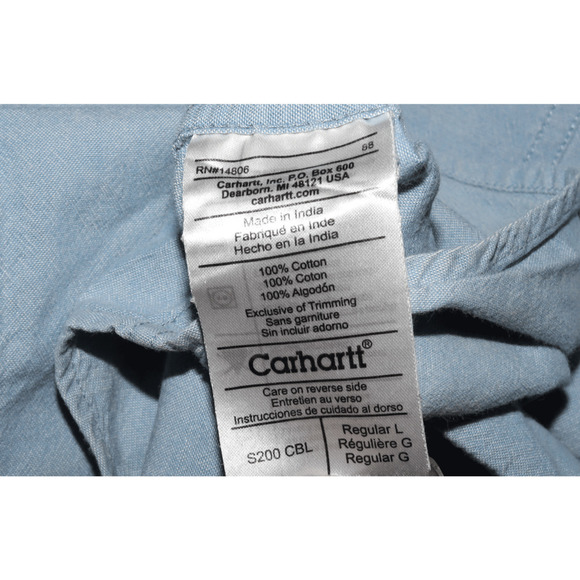 Carhartt Men's Short Sleeve Button Down Shirt Size Large - Picture 6 of 6